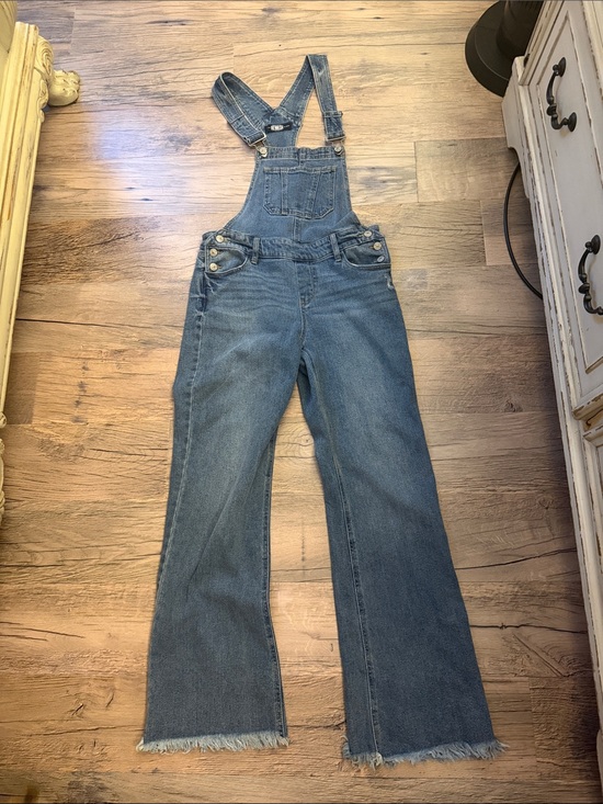 Rewash Denim - Rewash Blue Denim Women's Overalls with Frayed Hem
